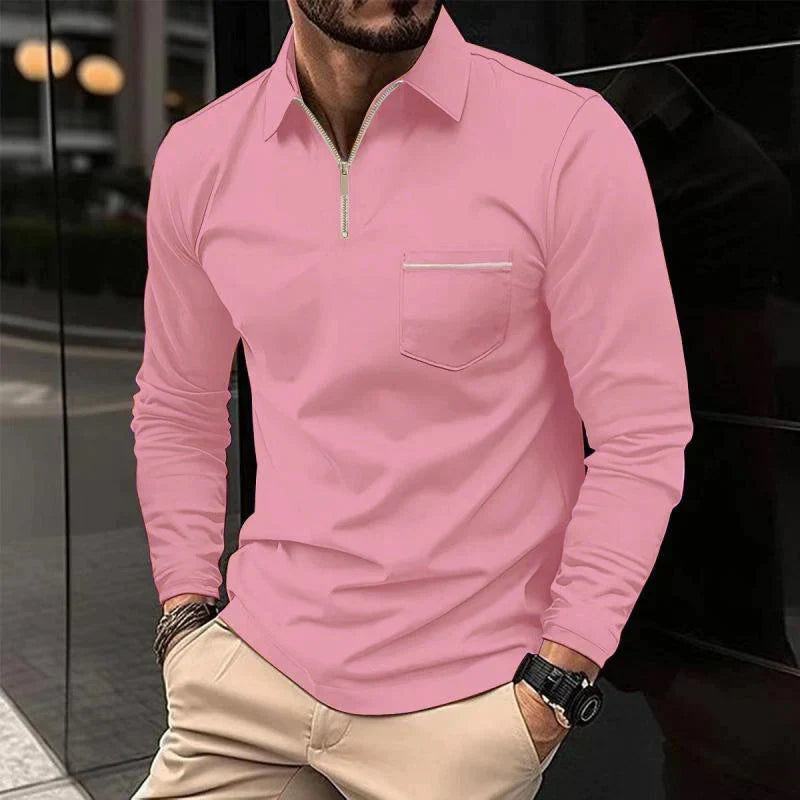 Randall | Premium Comfort Man's Long Sleeve Polo
