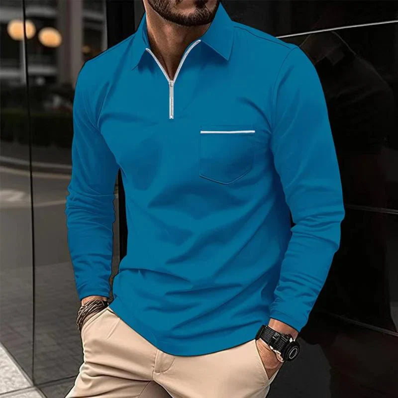 Randall | Premium Comfort Man's Long Sleeve Polo