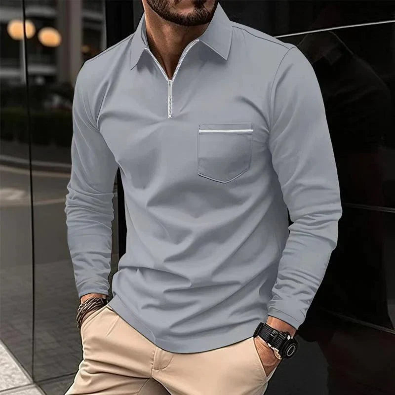 Randall | Premium Comfort Man's Long Sleeve Polo