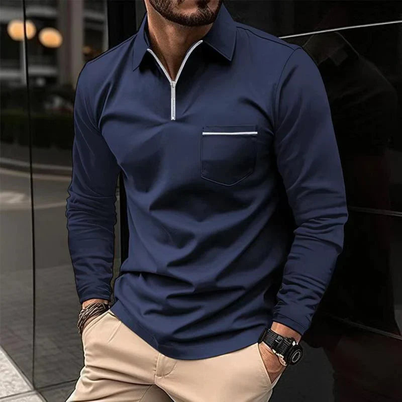 Randall | Premium Comfort Man's Long Sleeve Polo