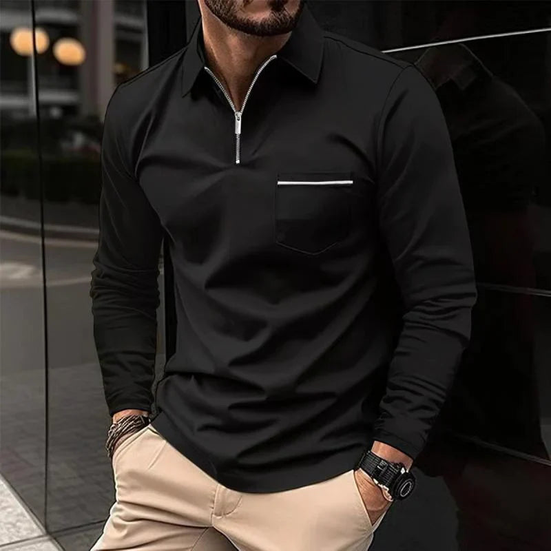 Randall | Premium Comfort Man's Long Sleeve Polo