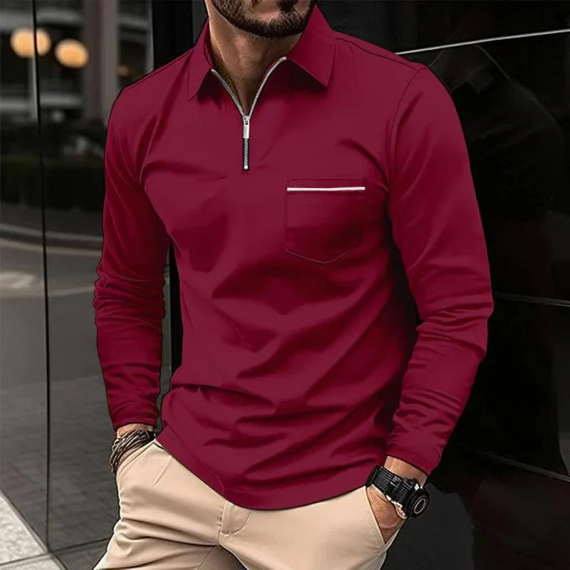 Randall | Premium Comfort Man's Long Sleeve Polo