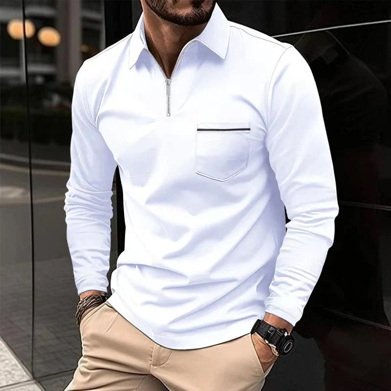 Randall | Premium Comfort Man's Long Sleeve Polo