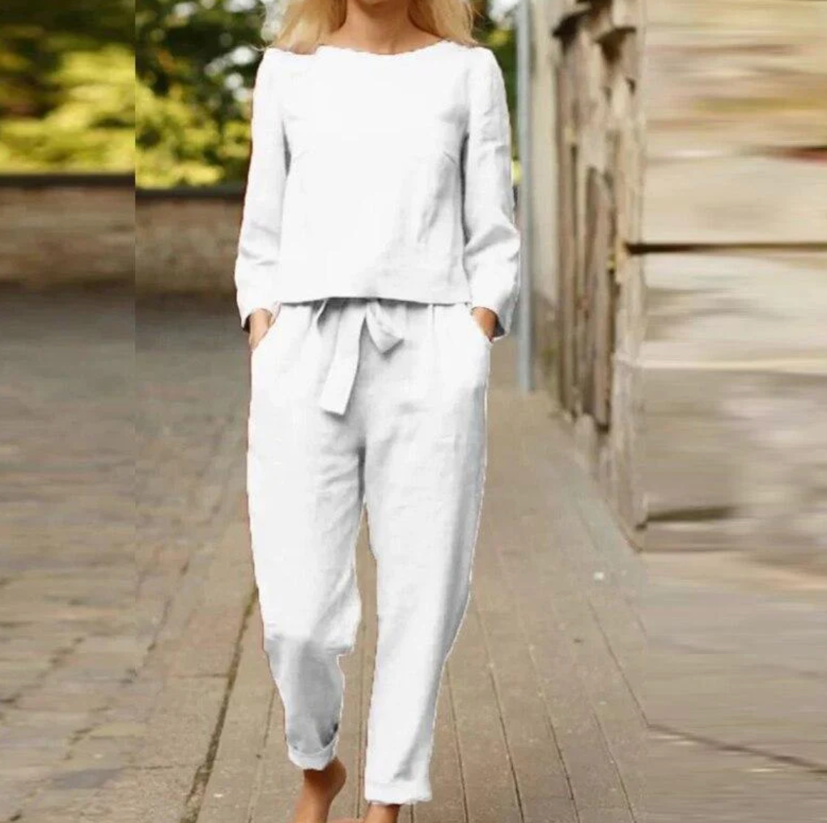 Stacy | Elegant Versatile Linen Woman's Summer Dress Set