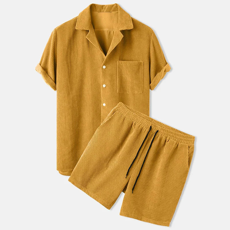 Terrence | Vibrant Summer Comfort Man's Corduroy Set