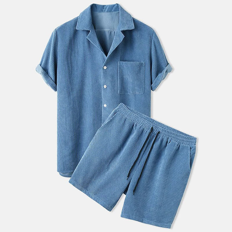 Terrence | Vibrant Summer Comfort Man's Corduroy Set