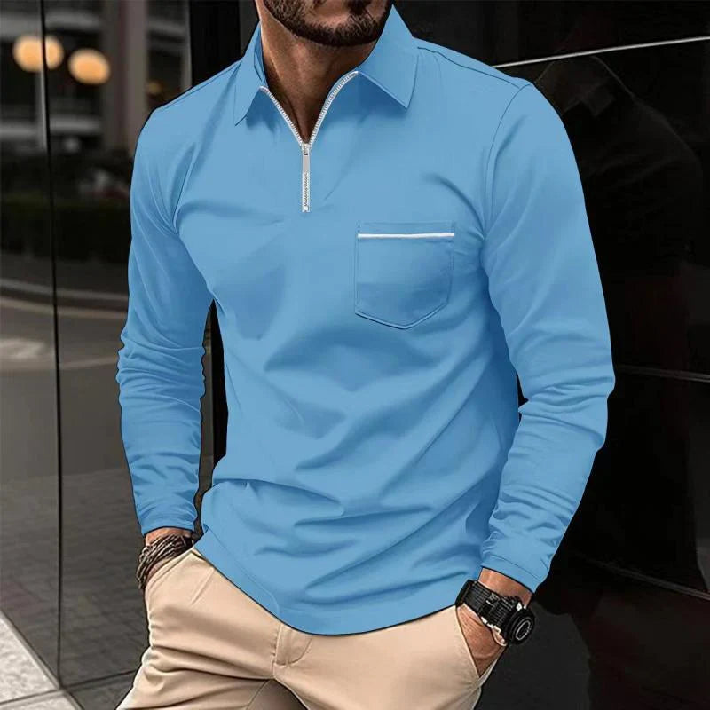 Randall | Premium Comfort Man's Long Sleeve Polo